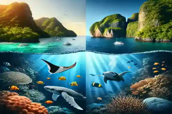 Gulf of Thailand vs Andaman Sea diving comparison